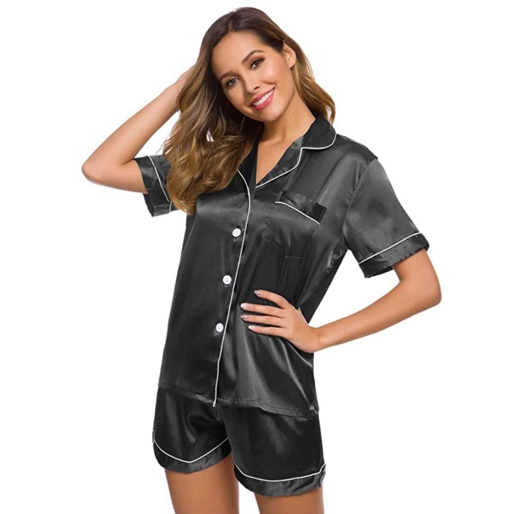 buy red satin silk pyjamas online