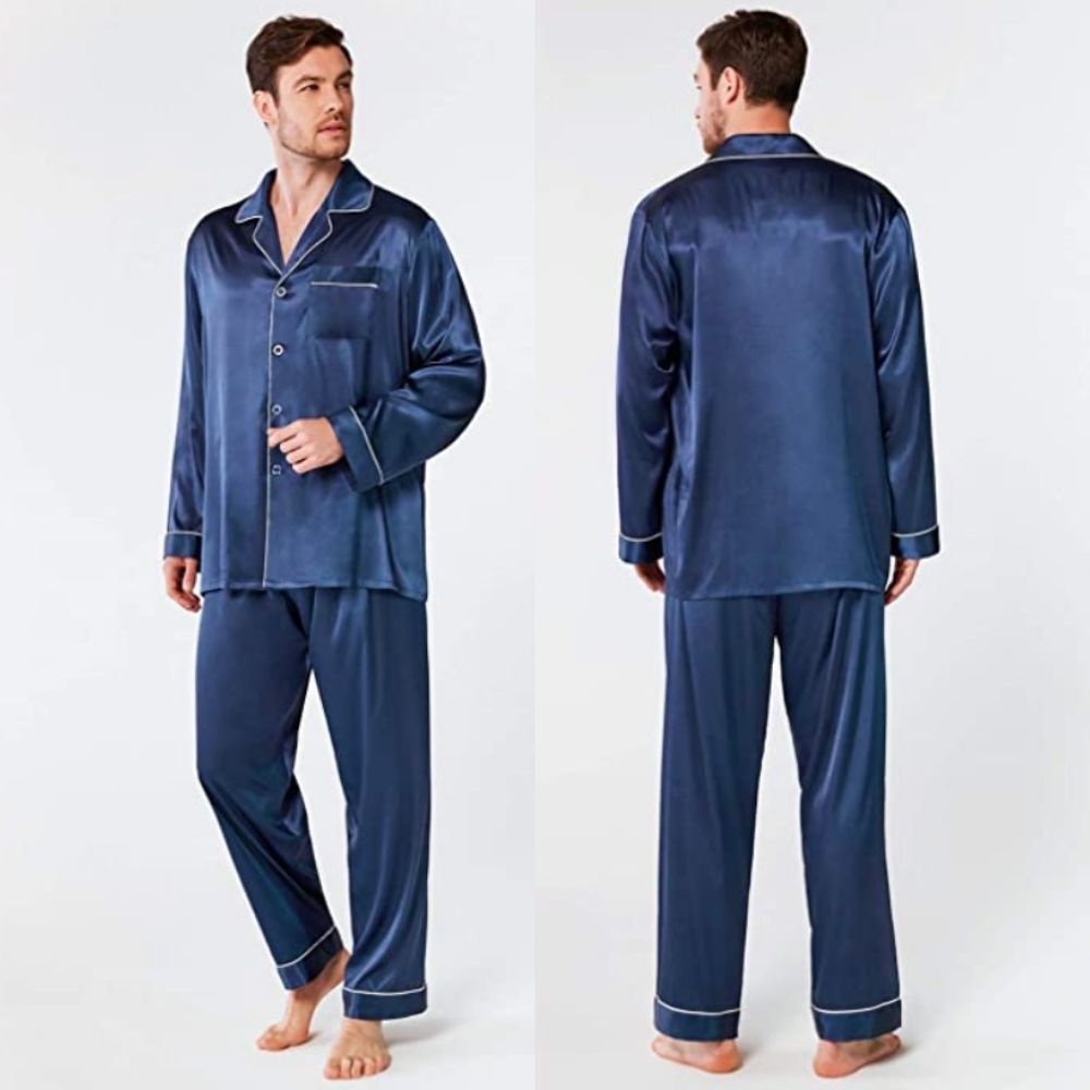 buy red satin silk pyjamas online