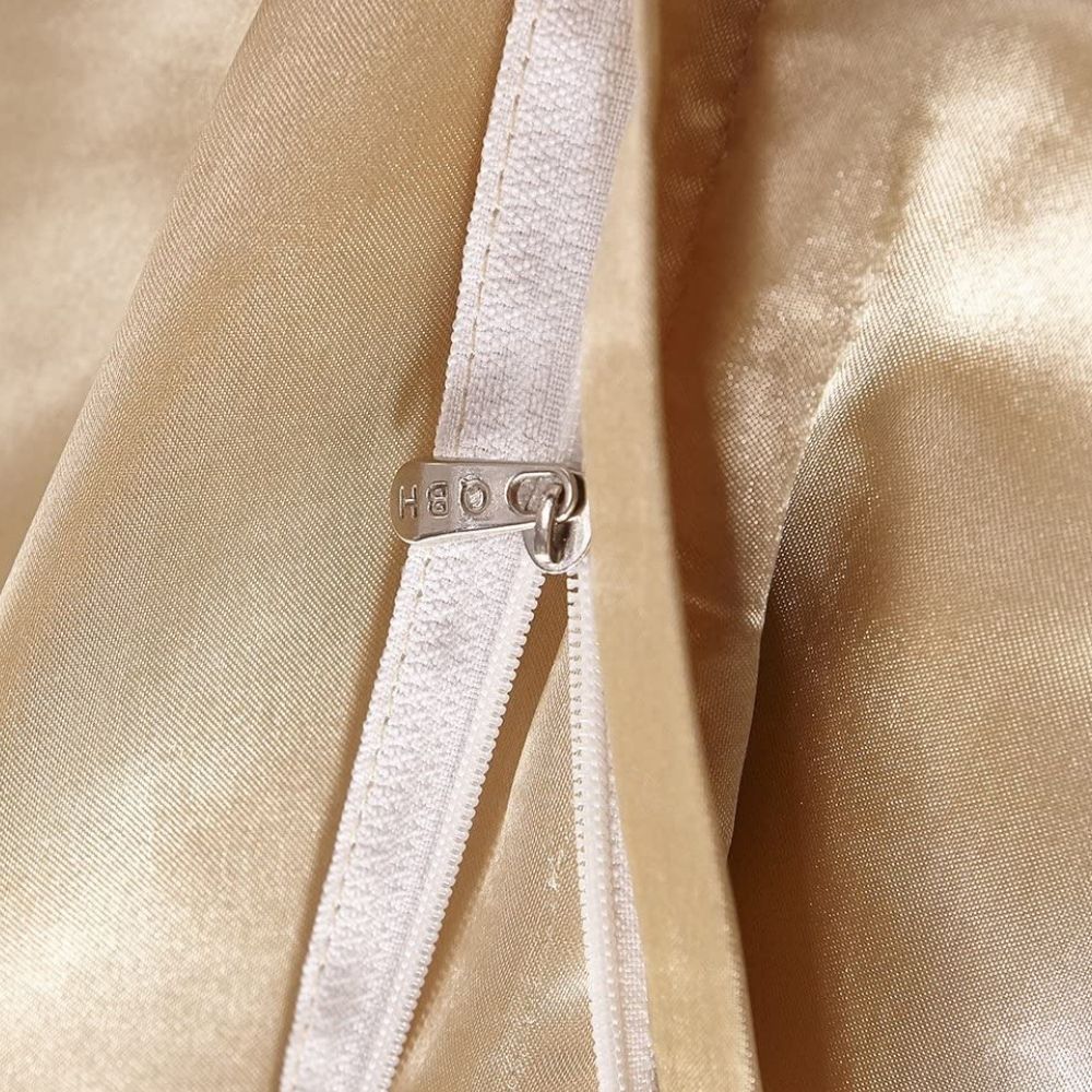 buy gold satin bed sheet online