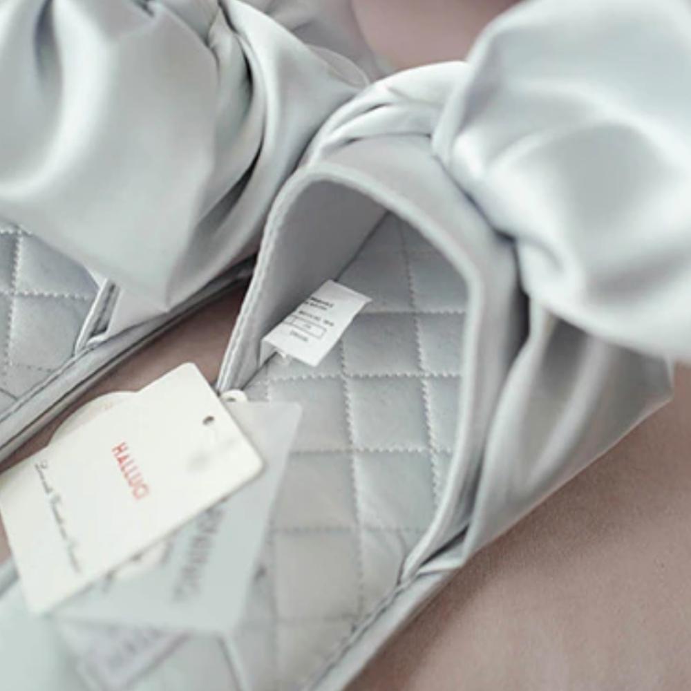 Women's Satin Bow Slippers: image 3