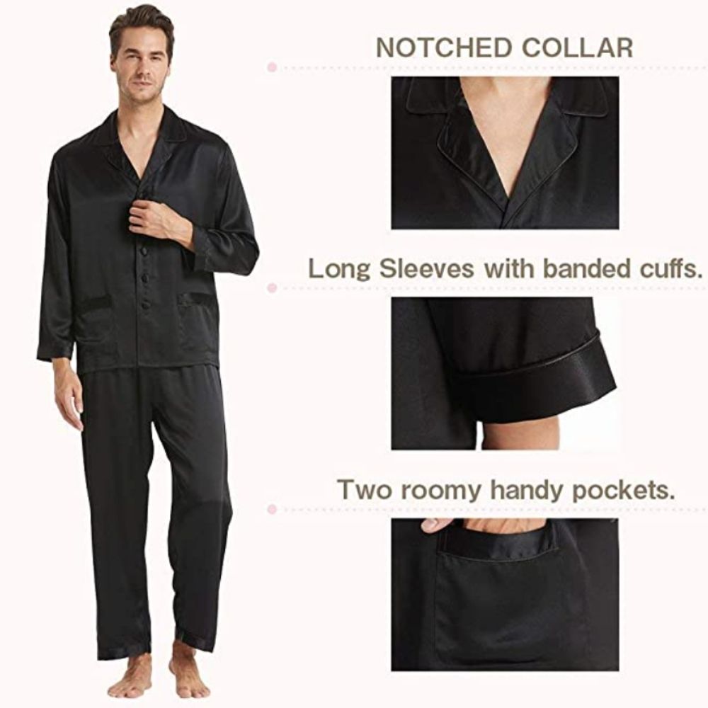 silk pjs for men