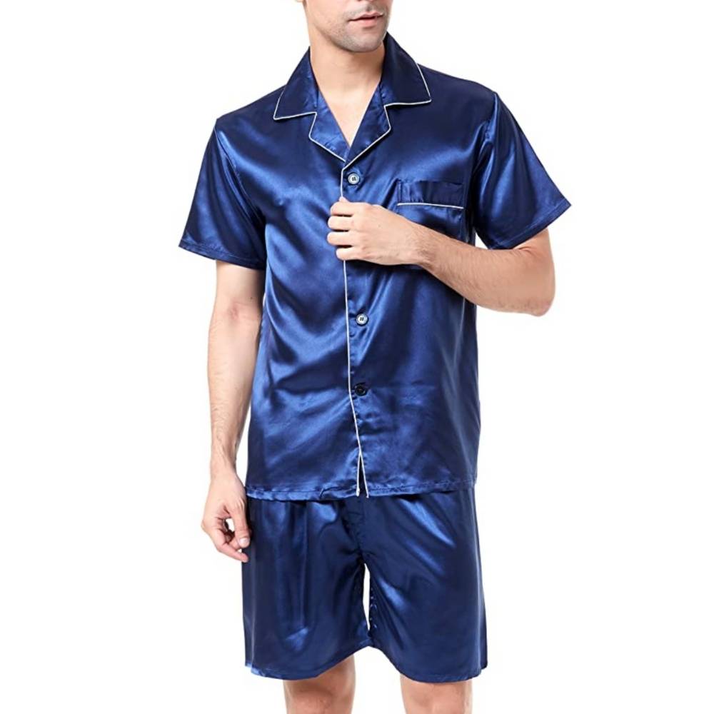 Men's Short Sleeve Satin Pyjamas: image 14
