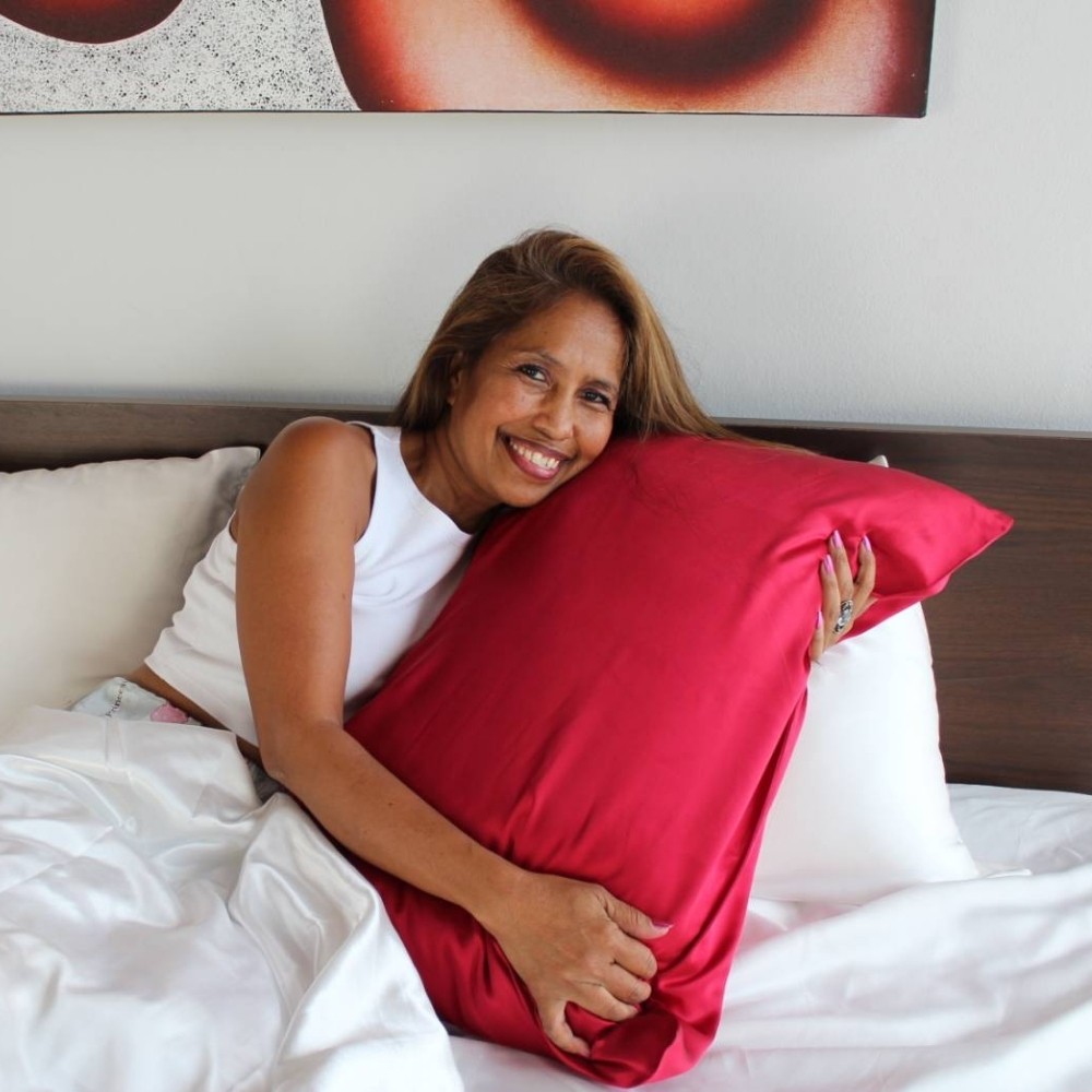 Red Mulberry Silk Pillowcase