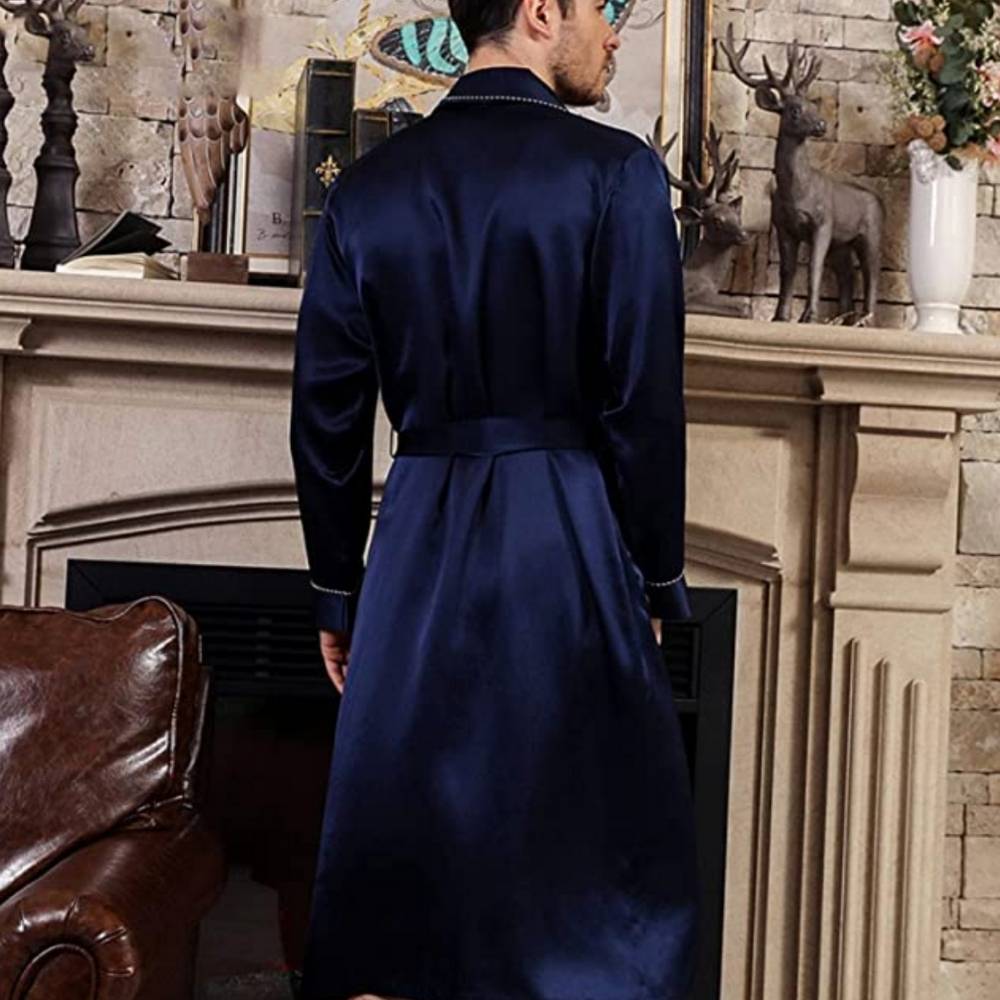 buy silk long robe for men
