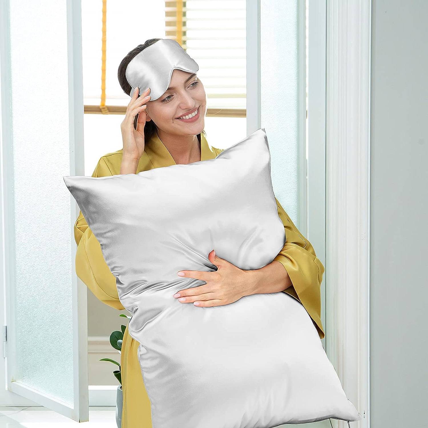 buy both sided mulberry silk pillow cover