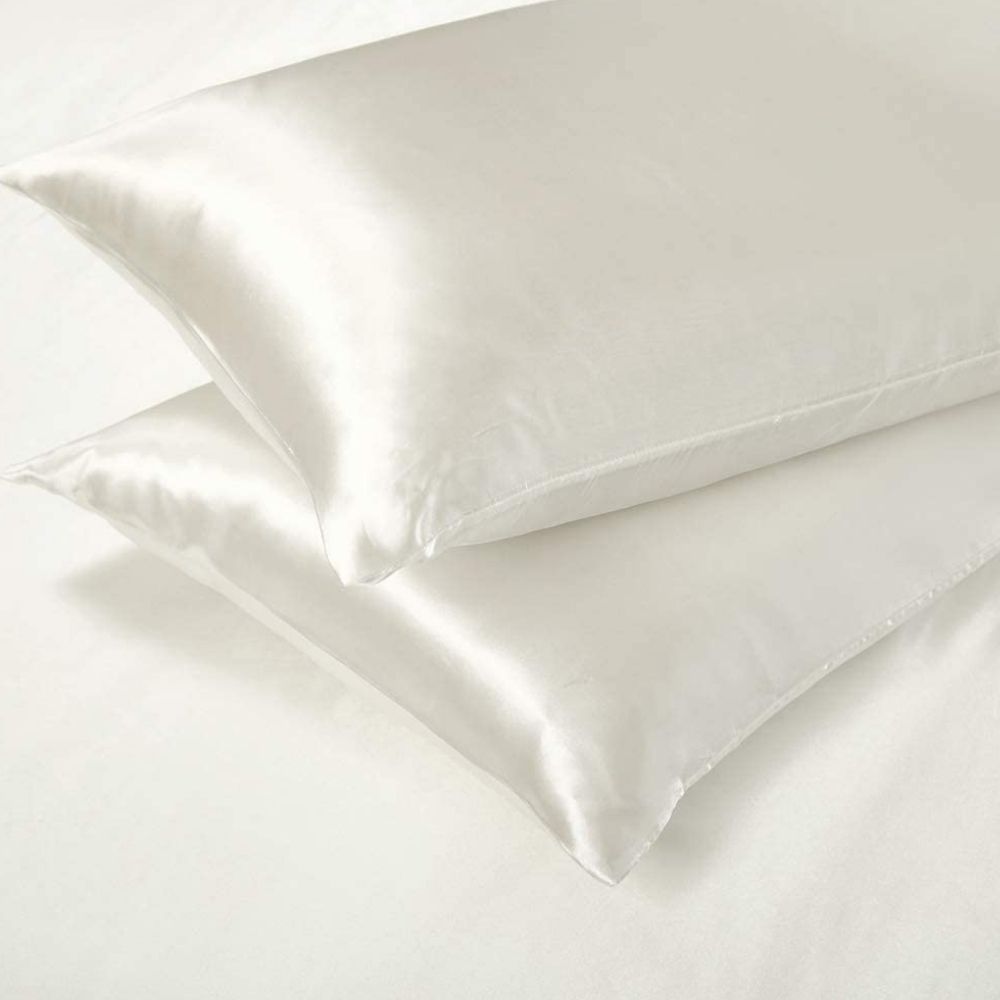 buy white satin bed setting online